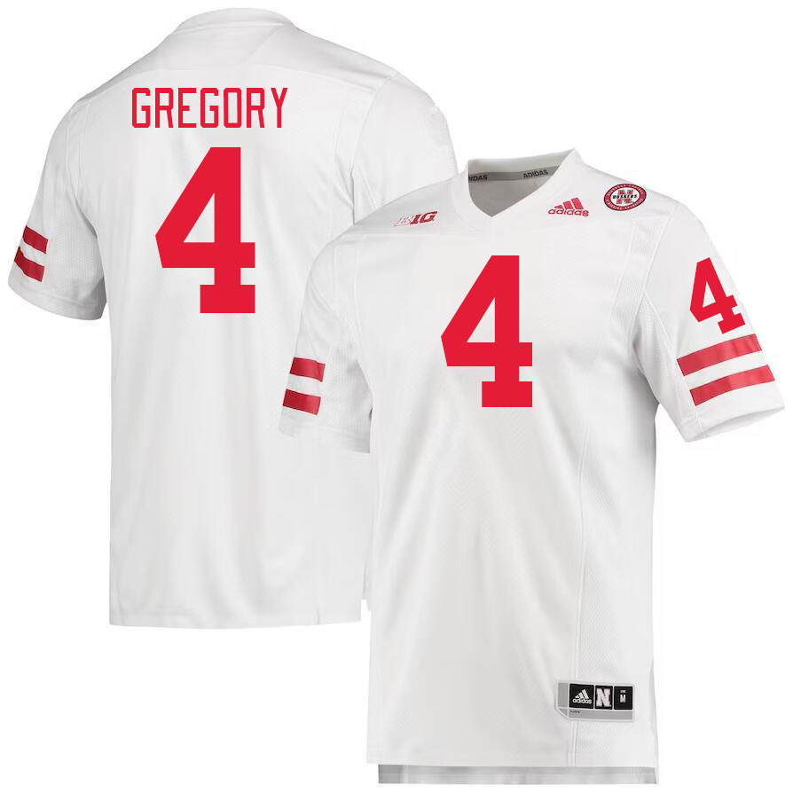 #4 Randy Gregory Nebraska Cornhuskers Jerseys Football Stitched-White